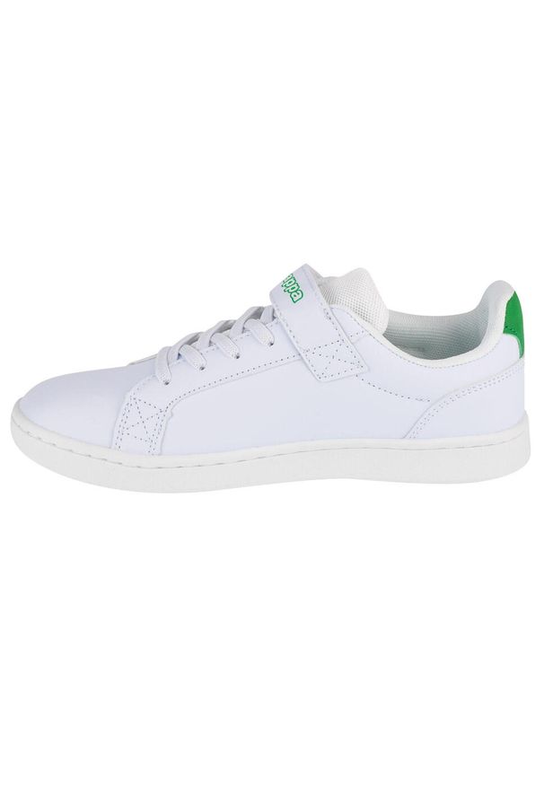 Kappa - Buty sportowe Sneakersy dziecięce, Kelford K. Kolor: biały. Materiał: guma, materiał, tkanina, syntetyk. Sport: turystyka piesza