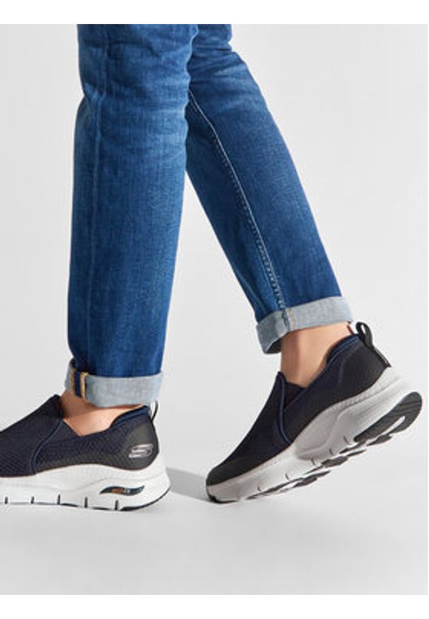 skechers - Skechers Sneakersy Banlin 232043/NVY Granatowy. Kolor: niebieski. Materiał: materiał