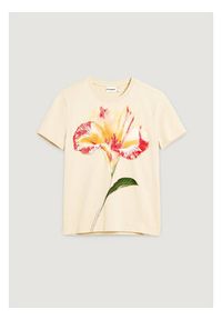 Desigual T-Shirt Estocolmo 26SWTK03 Beżowy Regular Fit. Kolor: beżowy. Materiał: bawełna #2