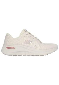 skechers - Buty do chodzenia damskie Skechers Arch Fit 2.0 Big League. Kolor: biały. Materiał: tkanina. Szerokość cholewki: normalna. Model: Skechers Sport. Sport: turystyka piesza