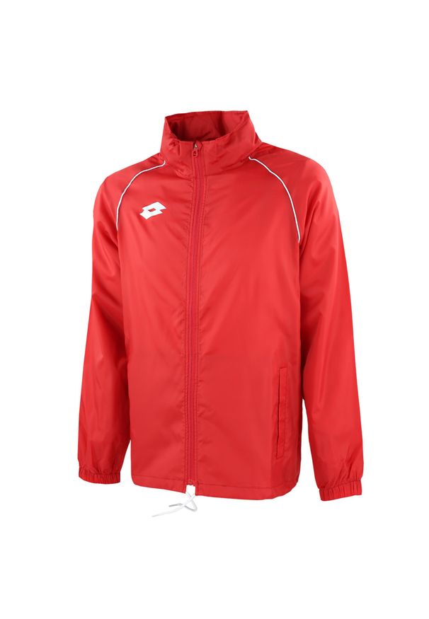 Kurtka przeciwdeszczowa do piłki nożnej dla dorosłych LOTTO DELTA WN PL. Kolor: czerwony. Sport: piłka nożna