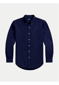 Polo Ralph Lauren Koszula 710960611001 Granatowy Custom Fit. Typ kołnierza: polo. Kolor: niebieski. Materiał: bawełna