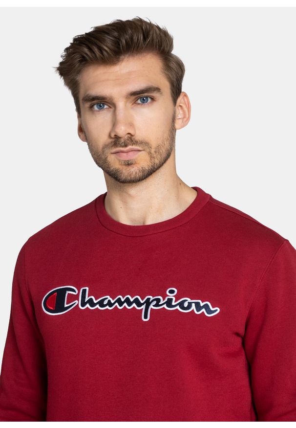 Bluza męska Champion Organic Cotton Blend Script Logo (216471-RS506). Kolor: brązowy. Materiał: materiał. Styl: sportowy, elegancki