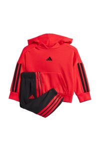 Adidas - Zestaw Essentials Joggers Kids. Kolor: czerwony, czarny, wielokolorowy. Materiał: materiał, dresówka. Styl: młodzieżowy