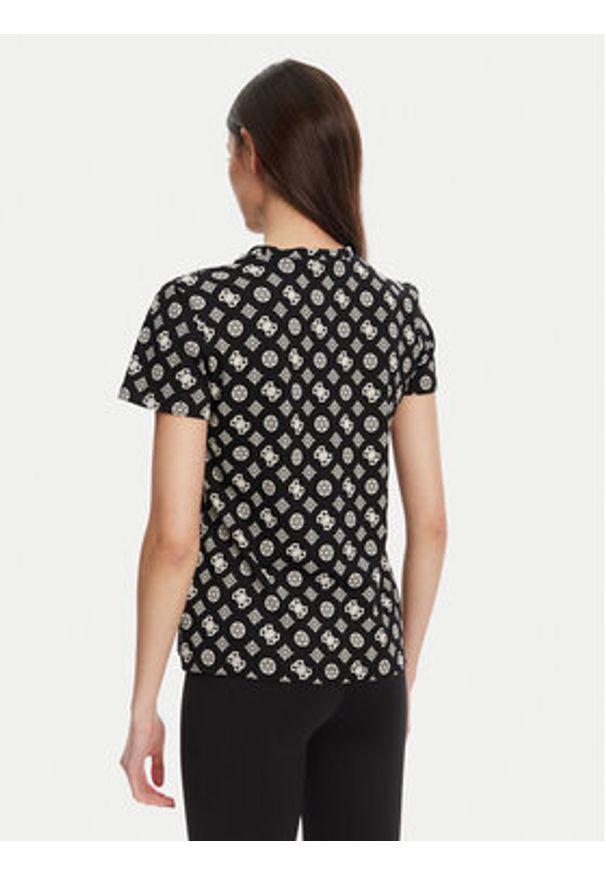 Guess T-Shirt V5YI04 I3Z14 Czarny Regular Fit. Kolor: czarny. Materiał: bawełna