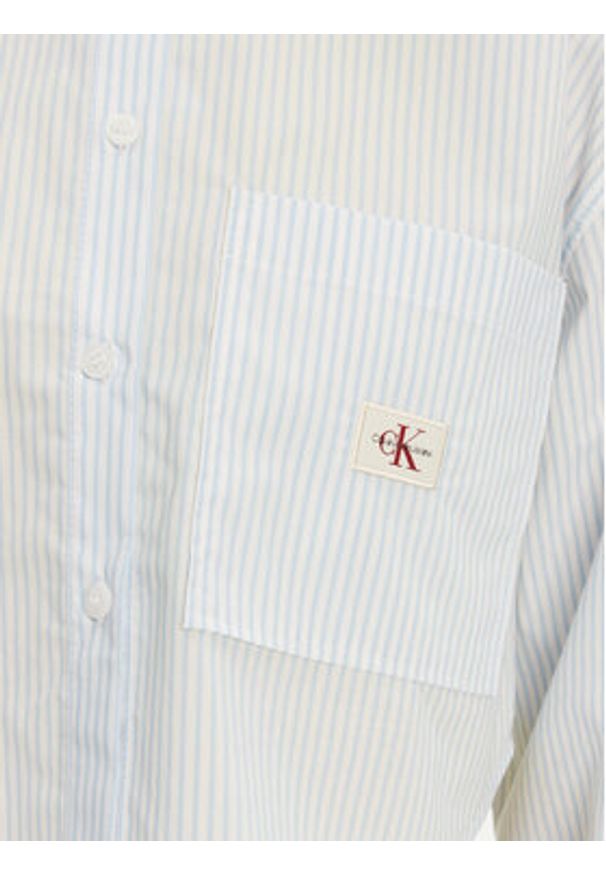 Calvin Klein Jeans Koszula J20J225078 Błękitny Regular Fit. Kolor: niebieski. Materiał: bawełna