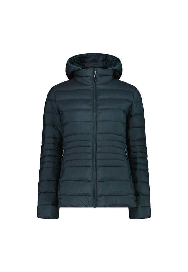 Kurtka puchowa z kapturem na zamek Sorona Aura damska CMP. Typ kołnierza: kaptur. Kolor: zielony. Materiał: puch