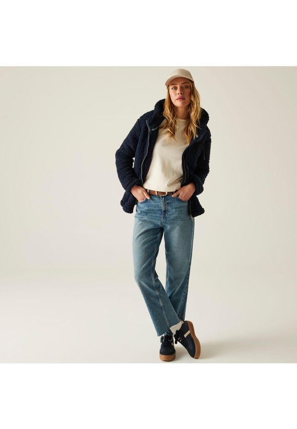 Regatta - Polar damski rozsuwany Orielle. Kolekcja: plus size. Kolor: niebieski. Materiał: polar. Sport: turystyka piesza