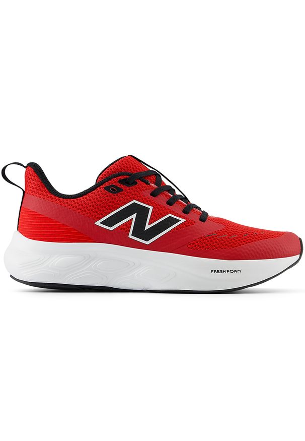 Buty dziecięce New Balance GK625RD - czerwone. Kolor: czerwony. Materiał: guma, syntetyk, materiał. Szerokość cholewki: normalna. Sport: turystyka piesza, fitness