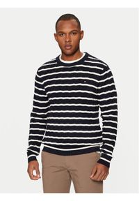 TOMMY HILFIGER - Tommy Hilfiger Sweter MW0MW33132 Granatowy Relaxed Fit. Kolor: niebieski. Materiał: bawełna