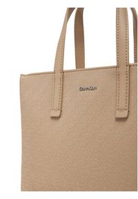 Calvin Klein Torebka Ck Must Small Tote_Mono K60K613023 Brązowy. Kolor: brązowy. Materiał: skórzane #5