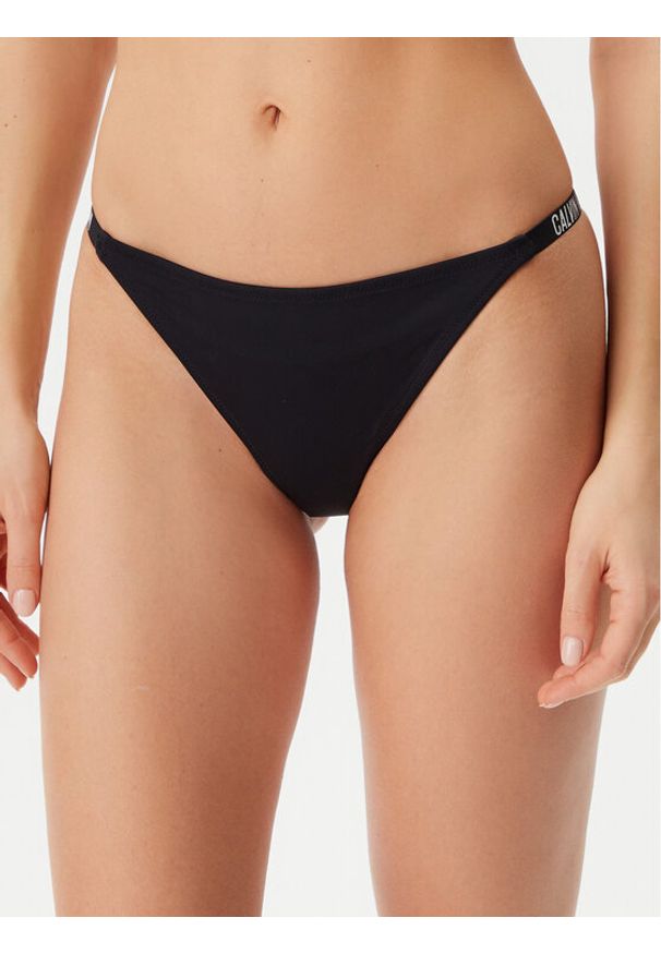 Calvin Klein Swimwear Dół od bikini KW0KW02891 Czarny. Kolor: czarny. Materiał: syntetyk