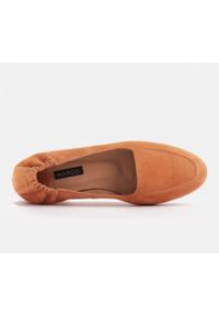 Marco Shoes Baleriny damskie z gumką w cholewce pomarańczowe. Kolor: pomarańczowy. Szerokość cholewki: normalna #4