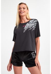 EA7 Emporio Armani - T-shirt EA7 EMPORIO ARMANI. Materiał: bawełna. Długość: krótkie. Wzór: nadruk, motyw zwierzęcy