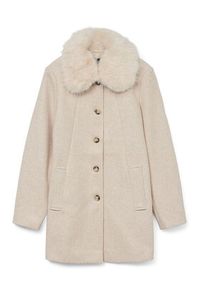 Vero Moda Płaszcz przejściowy Autumn 10331559 Beżowy Regular Fit. Kolor: beżowy. Materiał: syntetyk