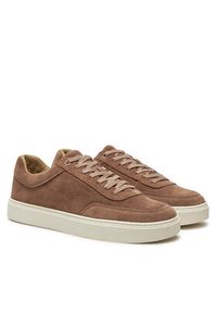Calvin Klein Sneakersy Lace Up Suede HM0HM01792 Brązowy. Kolor: brązowy. Materiał: zamsz, skóra #5