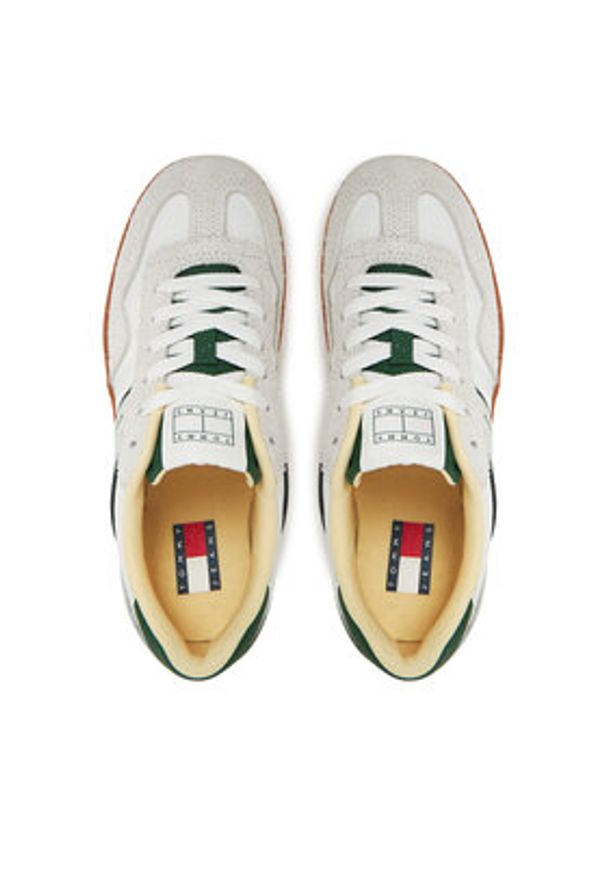 Tommy Jeans Sneakersy The Greenwich Mix Media EN0EN02730 Biały. Kolor: biały. Materiał: skóra, zamsz