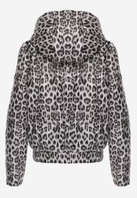 Born2be - Czarno-Biała Kurtka Przejściowa w Panterkę z Odpinanym Kapturem Antolea. Kolor: czarny, biały, wielokolorowy. Materiał: poliester, jeans. Wzór: motyw zwierzęcy. Styl: klasyczny #7