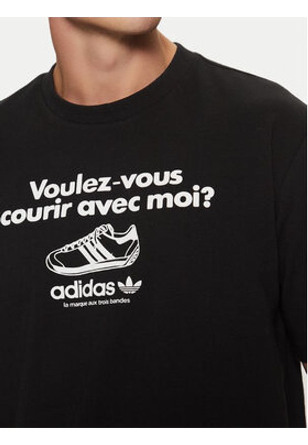 Adidas - adidas T-Shirt Graphic Tee JC8366 Czarny Regular Fit. Kolor: czarny. Materiał: bawełna