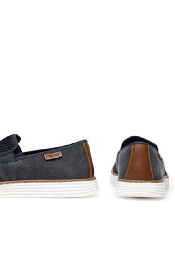 Rieker Półbuty B2265-14 Niebieski. Kolor: niebieski. Materiał: materiał