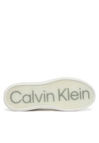 Calvin Klein Sneakersy Low Top Lace Up Lth HM0HM01016 Biały. Kolor: biały. Materiał: skóra #6