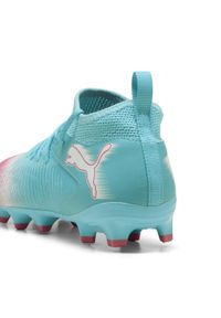 Puma - Młodzieżowe buty piłkarskie FUTURE 8 MATCH RE-CHARGE FG/AG PUMA. Kolor: różowy, niebieski, wielokolorowy, biały. Sport: piłka nożna