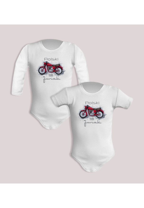 nikiniki - Junak — body (Rozmiar: 12M; Długość rękawa: krótki; Rodzaj nadruku: Junak). Materiał: bawełna. Wzór: nadruk