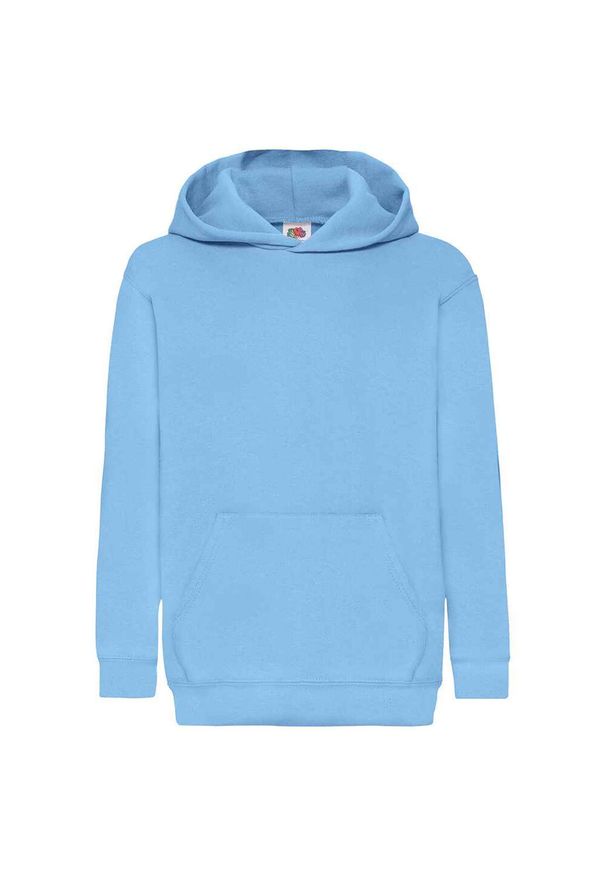 FRUIT OF THE LOOM - Bluza Z Kapturem Dla Dzieci. Typ kołnierza: kaptur. Kolor: niebieski