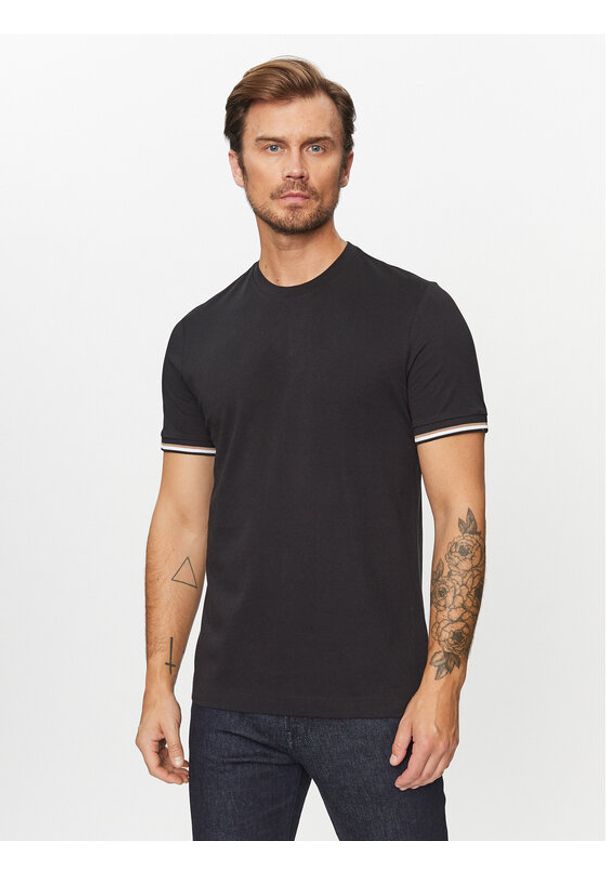 BOSS - Boss T-Shirt Thompson 04 50501097 Czarny Regular Fit. Kolor: czarny. Materiał: bawełna