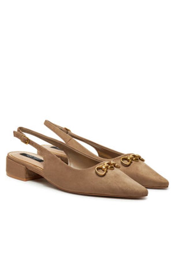 Nine West Sandały WFA2991-1 Beżowy. Kolor: beżowy. Materiał: materiał