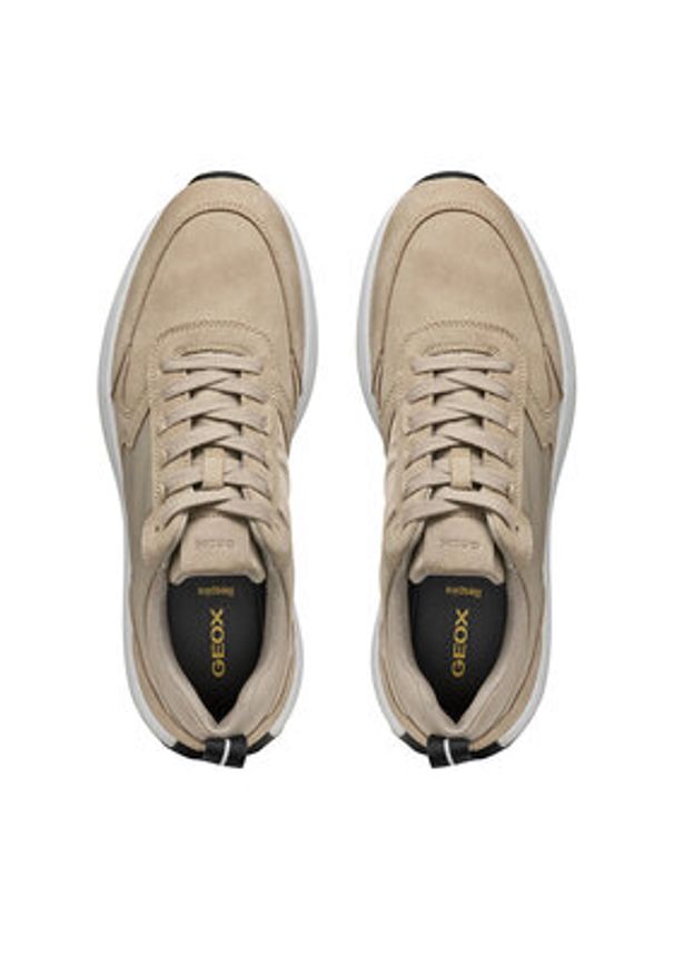 Geox Sneakersy U Volpiano U45GCA 022FU C5004 Beżowy. Kolor: beżowy. Materiał: zamsz, skóra