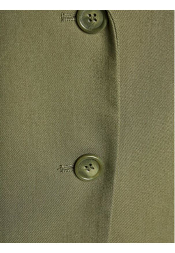 Gina Tricot Marynarka 19703 Khaki Oversize. Kolor: brązowy. Materiał: syntetyk