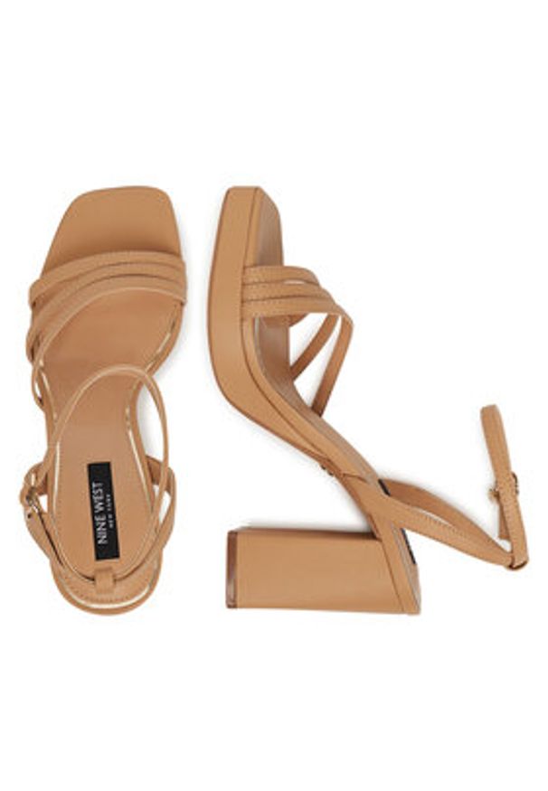 Nine West Sandały TS6197-01 Beżowy. Kolor: beżowy. Materiał: materiał, syntetyk