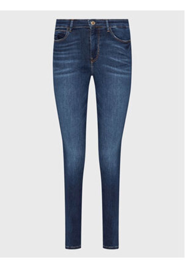 Guess Jeansy W2YA46 D4Q03 Granatowy Skinny Fit. Kolor: niebieski