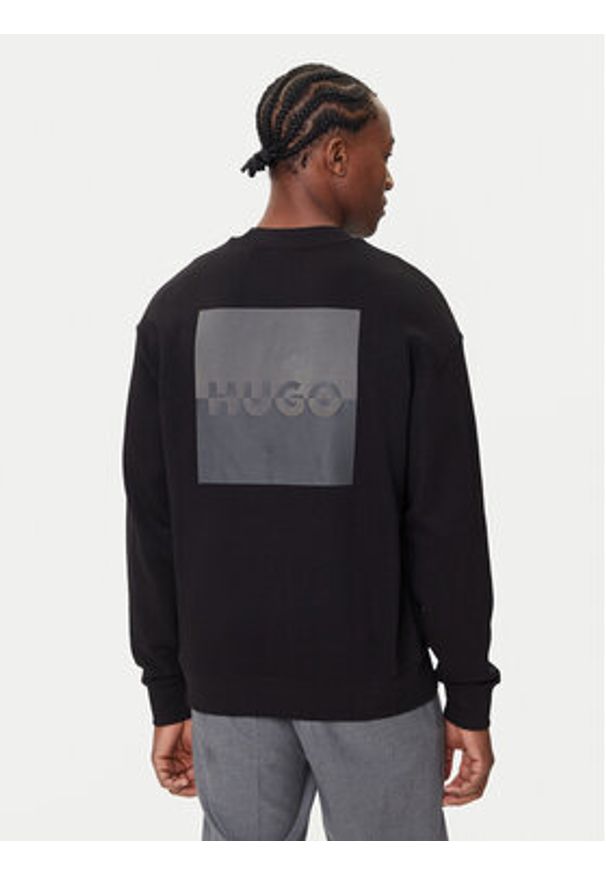 Hugo - HUGO Bluza Dusplited 50542847 Czarny Relaxed Fit. Kolor: czarny. Materiał: bawełna