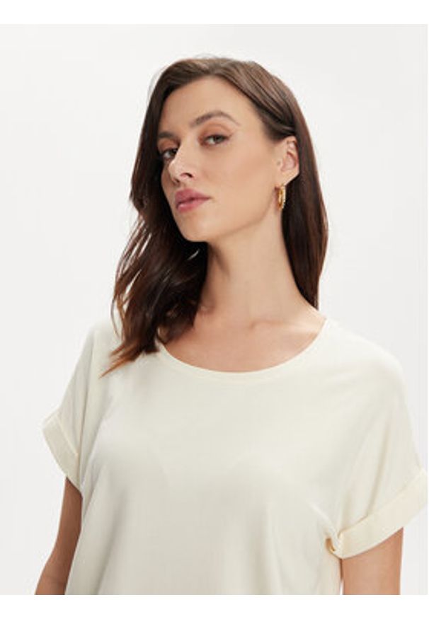 only - ONLY T-Shirt Moster 15106662 Écru Regular Fit. Materiał: wiskoza