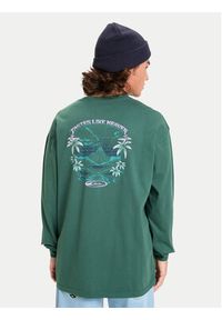Quiksilver Longsleeve Hw Hollow Coves EQYZT08202 Zielony Comfort Fit. Kolor: zielony. Materiał: bawełna. Długość rękawa: długi rękaw #7