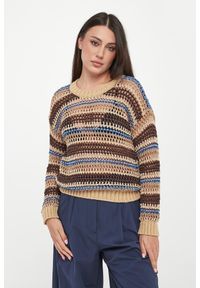 Weekend Max Mara - Sweter damski ażurowy lniany Onirica WEEKEND MAX MARA. Materiał: len. Wzór: ażurowy #1