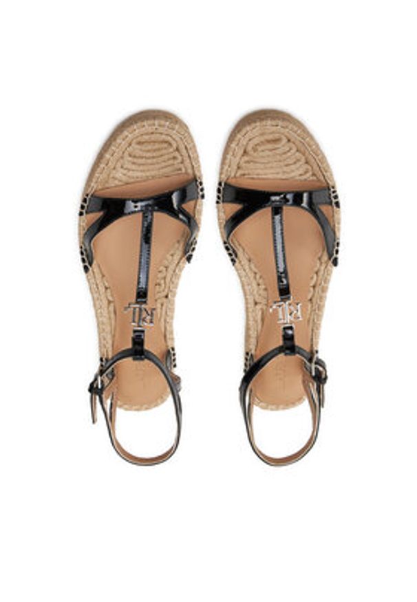 Lauren Ralph Lauren Espadryle 802935579001 Czarny. Kolor: czarny. Materiał: skóra