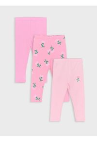 Sinsay - Legginsy 3 pack - różowy. Kolor: różowy