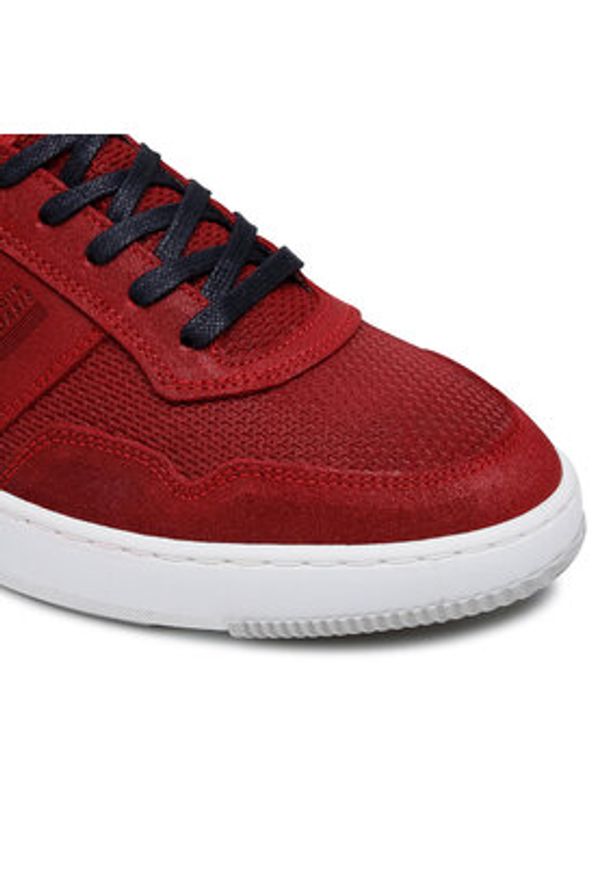 QUAZI Sneakersy QZ-06-06-001056 Bordowy. Kolor: czerwony. Materiał: skóra, nubuk