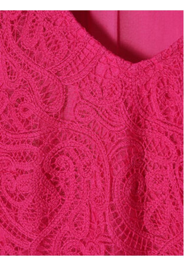 Tatuum Sukienka koktajlowa Sono T2406.204 Różowy Regular Fit. Kolor: różowy. Materiał: bawełna. Styl: wizytowy