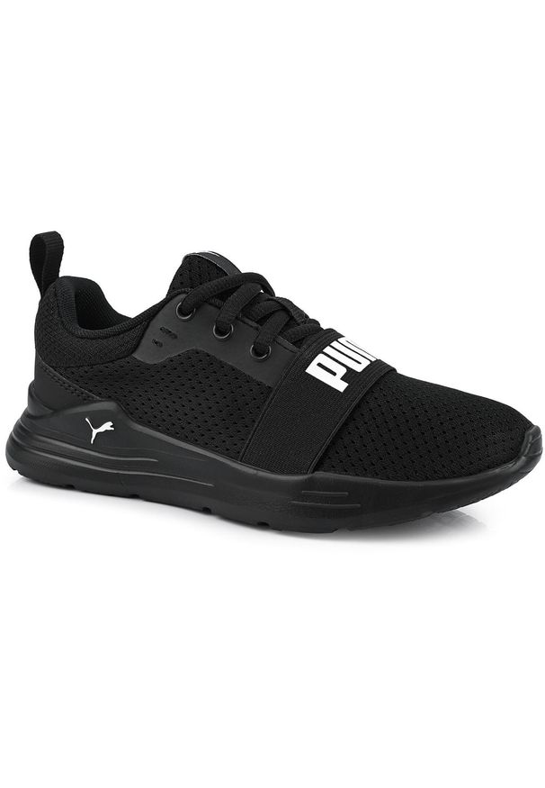 Puma - Dziecięce buty sportowe sneakersy lekkie czarne PUMA WIRED RUN PS. Kolor: czarny. Sport: bieganie