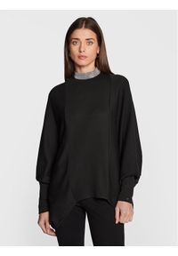 Nissa Bluzka TOP13600 Czarny Oversize. Kolor: czarny. Materiał: syntetyk