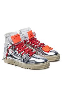 OFF-WHITE - Off-White Sneakersy OMIA065F22LEA0067272 Srebrny. Kolor: srebrny. Materiał: skóra #4