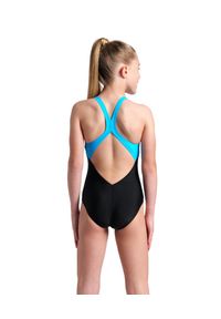 Strój Kąpielowy dziewczęcy Arena Openings Swimsuit V Back Junior. Kolor: czarny. Materiał: tkanina
