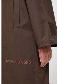 Notes du Nord trencz damski kolor brązowy przejściowy. Kolor: brązowy. Długość rękawa: raglanowy rękaw #3
