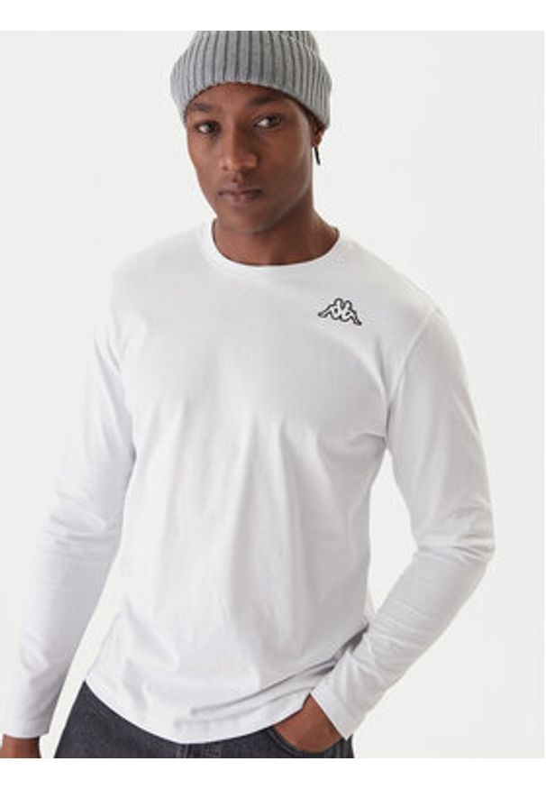 Kappa Komplet longsleeve Logo Saro 37216LW Biały Regular Fit. Kolor: biały. Materiał: bawełna. Długość rękawa: długi rękaw