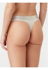 Calvin Klein Underwear Stringi 000QF7997E Beżowy. Kolor: beżowy. Materiał: bawełna #6