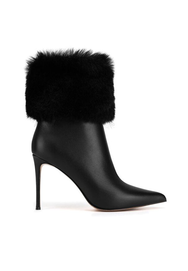 Eva Minge Botki HALAH-SL9596-202 Czarny. Kolor: czarny. Materiał: skóra